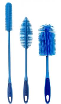 Spülbürsten-Set Mit Silikon-Borsten – 31,5 Cm Flaschenbürste Mit Bambusgriff, Kratzfrei & Flexibel Für Flaschen & Gläser