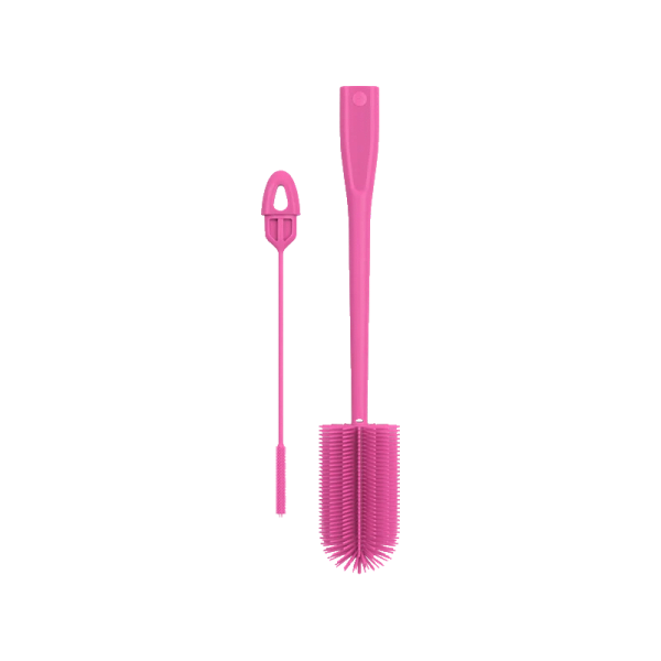 Becherbürste pink mit kleiner Bürste