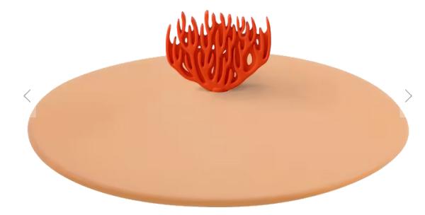 Glasdeckel Koralle rot